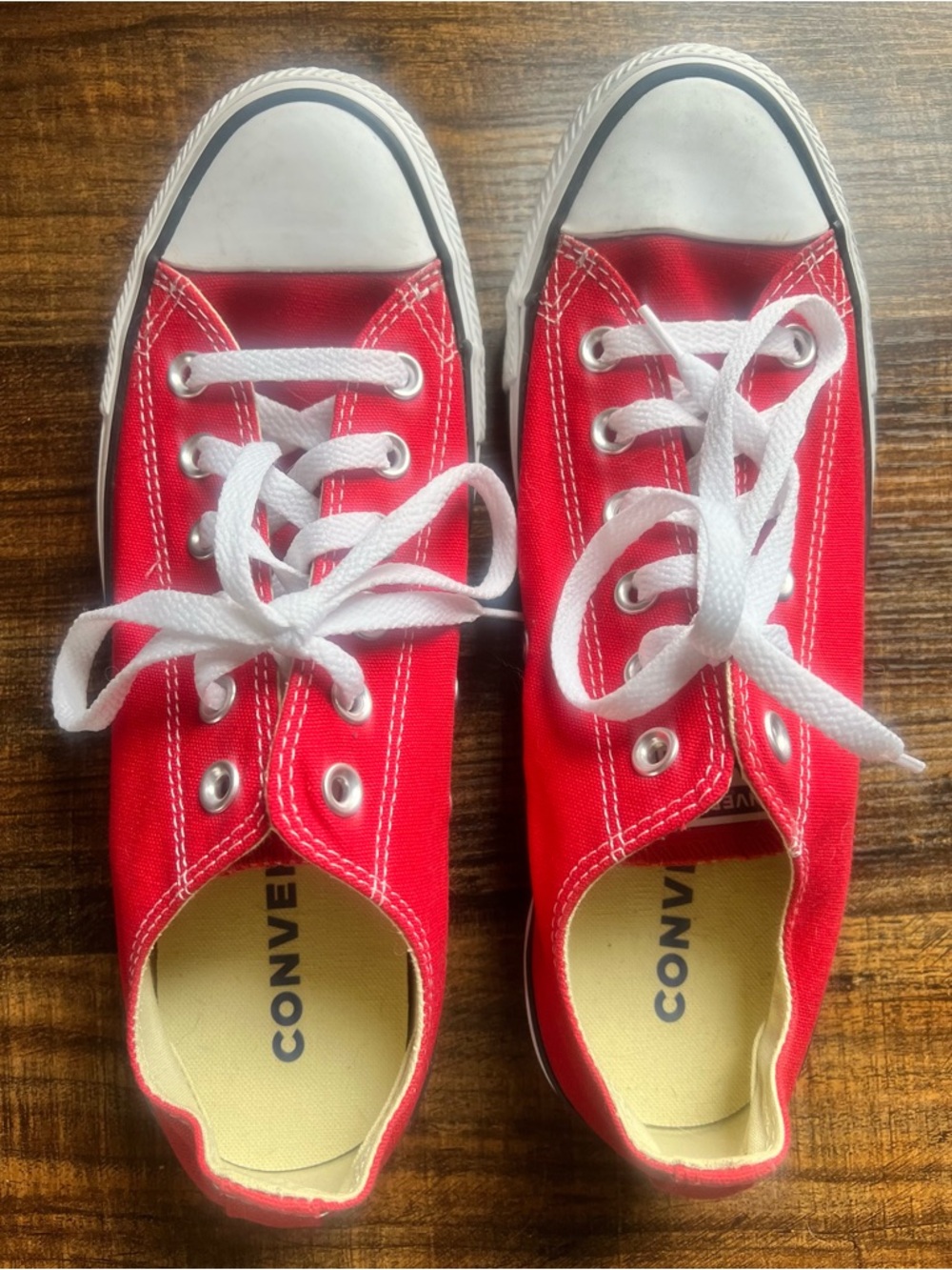Converse Red Low Top Sneakers